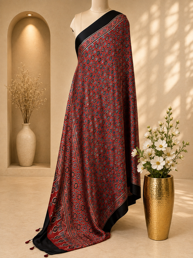 [DUMT2190] Ajrakh Modal Dupatta 5072