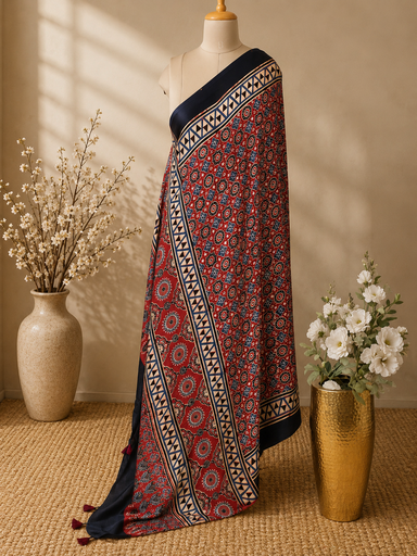 [DUMT2190] Ajrakh Modal Dupatta 5072
