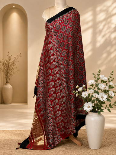 [DUMT2790] Ajrakh Modal Dupatta 5072