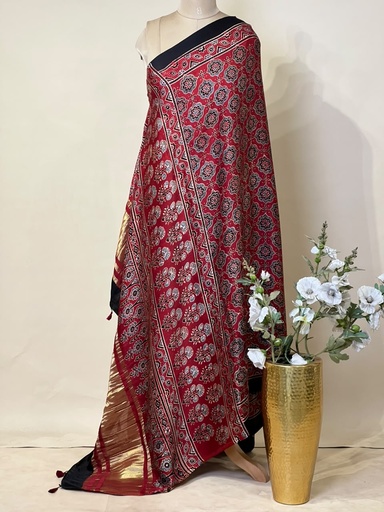[DUMT2790] Ajrakh Modal Dupatta 5072