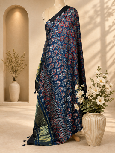 [DUMT2790] Ajrakh Modal Dupatta 5072