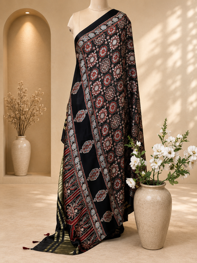 [DUMT2790] Ajrakh Modal Dupatta 5072