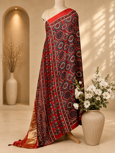 [DUMT2790] Ajrakh Modal Dupatta 5072