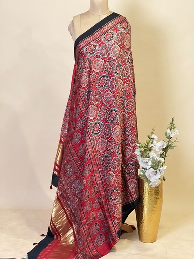 [DUMT2790] Ajrakh Modal Dupatta 5072