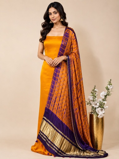 [SUMT5950] Ajrakh Modal Shibori Suit 5012