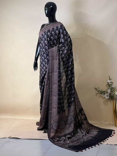 [SAMT6450] Ajrakh Maheshwari Silk Sarees 5028