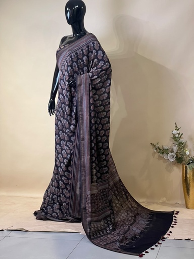 [SAMT6450] Ajrakh Maheshwari Silk Sarees 5028