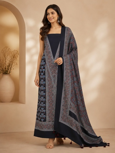 [SUMT5950] Ajrakh Modal Silk Suit 5012