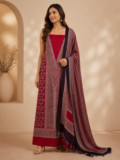 [SUMT5950] Ajrakh Modal Silk Suit 5012