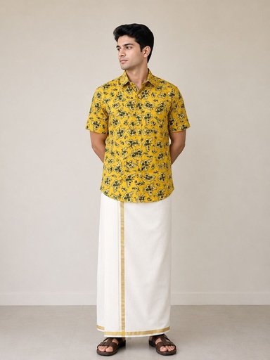 Ajrakh Cotton Mens Shirt 5049