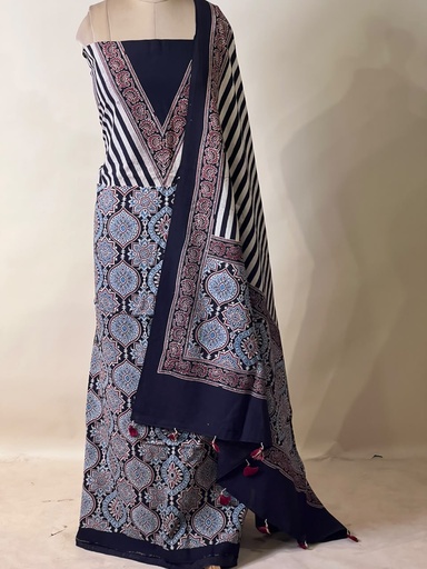 [SUMT3650] Premium Ajrakh Cotton Suit 5025