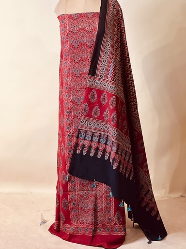 [SUMT3650] Premium Ajrakh Cotton Suit 5025