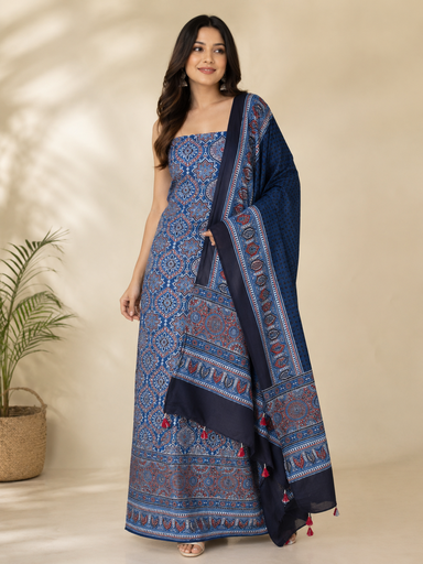 [SUMT3650] Premium Ajrakh Cotton Suit 5025