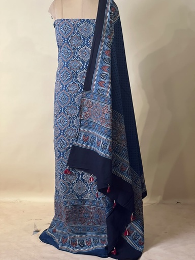 [SUMT3650] Premium Ajrakh Cotton Suit 5025