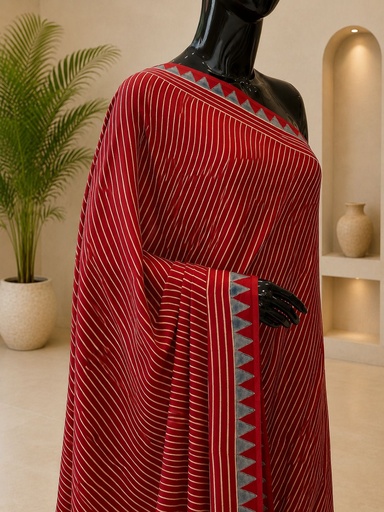 [SAMT5950] Ajrakh Modal Silk Sarees 4243