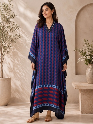 [KABL3650] Ajrakh Modal Kaftans 4803
