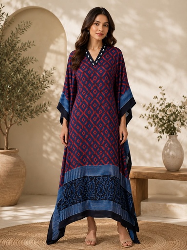 [KABL3650] Ajrakh Modal Kaftans 4803