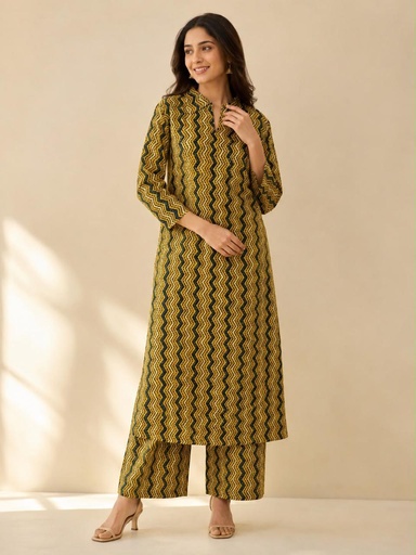 [KUVK3950] Ajrakh Cotton Coord Sets 5028