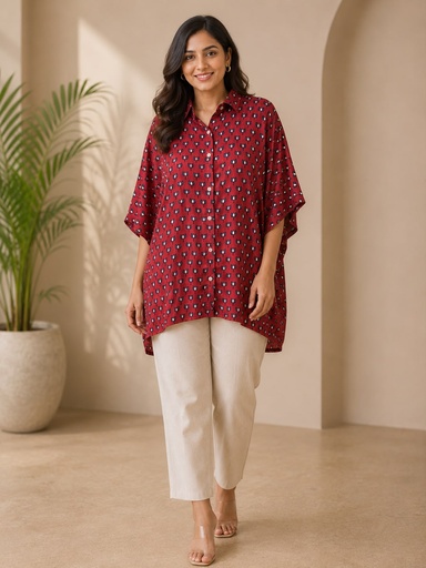 Ajrakh Modal Shirt Kaftans 5015