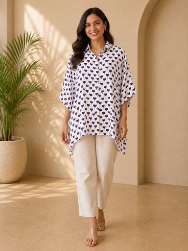Ajrakh Modal Shirt Kaftans 5015