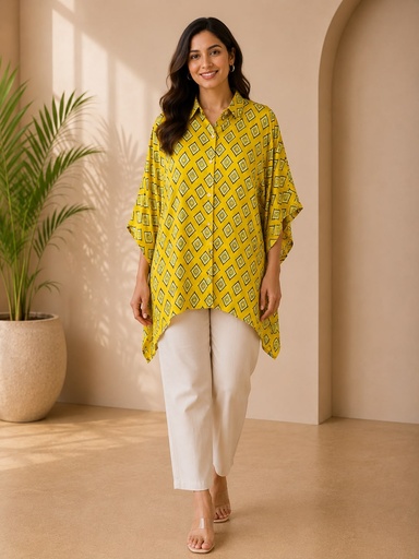 Ajrakh Modal Shirt Kaftans 5015