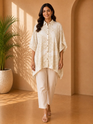 Ajrakh Modal Shirt Kaftans 5015