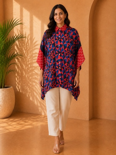 Ajrakh Modal Shirt Kaftans 5015