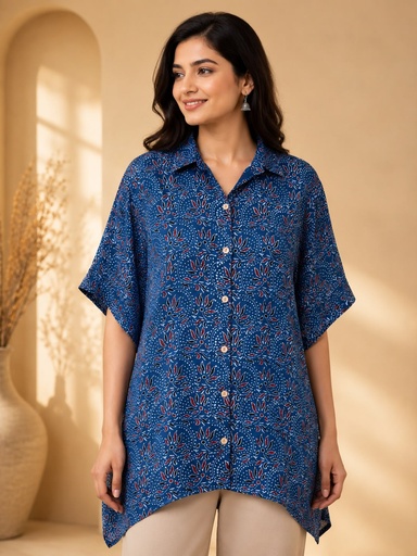Ajrakh Modal Shirt Kaftans 5015