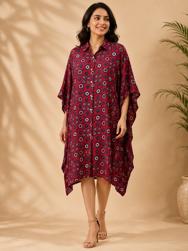 Ajrakh Modal Shirt Kaftans 5015