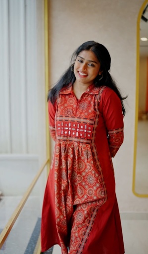 Ajrakh Cotton Kurti 5029