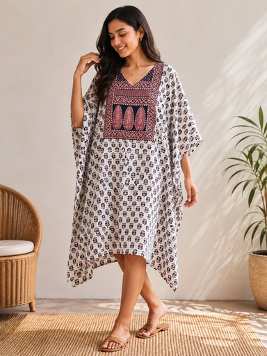 [KAKH1650] Ajrakh Cotton Kaftans 4802