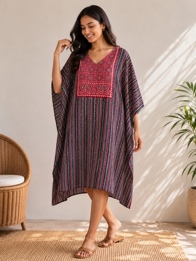 [KAKH1650] Ajrakh Cotton Kaftans 4802