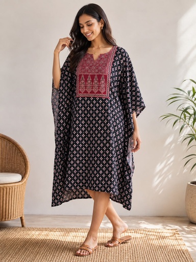 [KAKH1650] Ajrakh Cotton Kaftans 4802