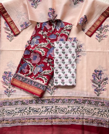 [SUSH3450] Maheshwari Silk Cotton suits 5025