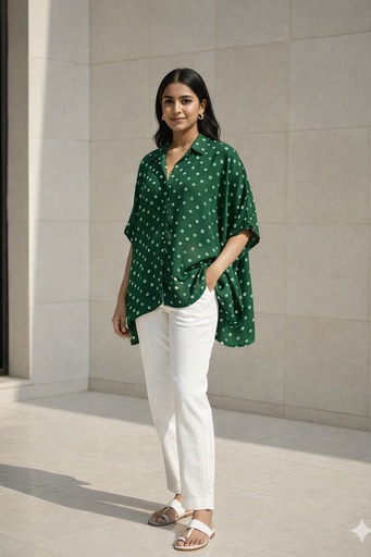 Bandhani Modal Shirt Kaftans 5015