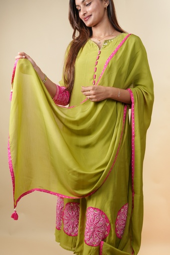 Mul Chanderi Kurti Sets 4250