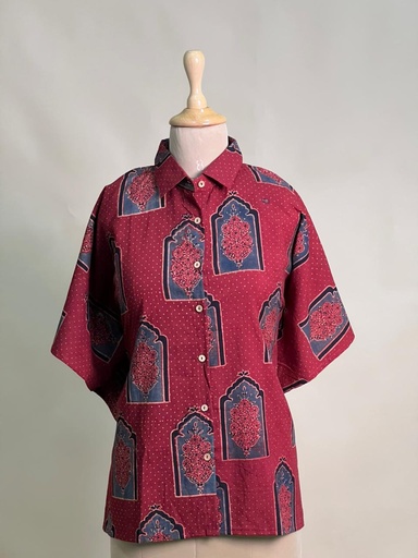 Ajrakh Cotton Shirt Kaftan 4802