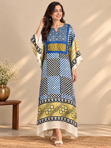 [KARH3950] Box pattern modal kaftans 4803