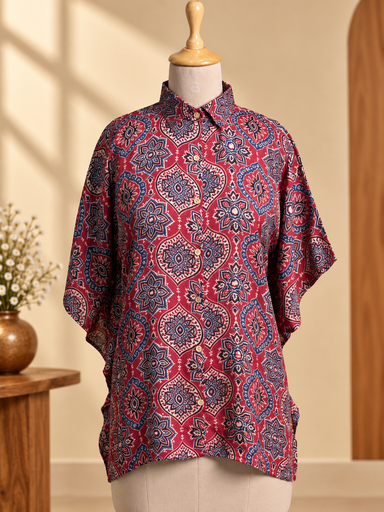 [KARH2250] Ajrakh Modal Shirt Kaftans 5015 