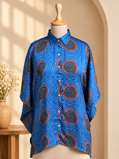 [KARH2250] Ajrakh Modal Shirt Kaftans 5015 
