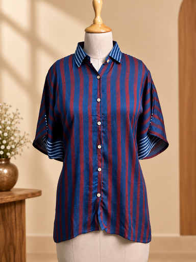 [KARH2250] Ajrakh Modal Shirt Kaftans 5015 