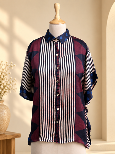 [KARH2250] Ajrakh Modal Shirt Kaftans 5015 