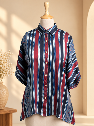 [KARH2250] Ajrakh Modal Shirt Kaftans 5015 