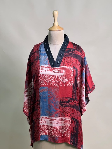 [KARH2450] Ajrakh Modal Short Kaftans 5015 