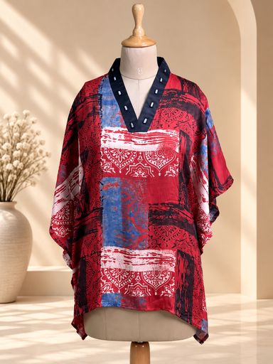 [KARH2450] Ajrakh Modal Short Kaftans 5015 