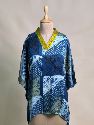 [KARH2450] Ajrakh Modal Short Kaftans 5015 