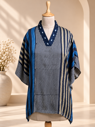 [KARH2450] Ajrakh Modal Short Kaftans 5015 