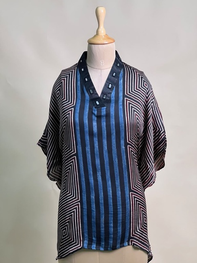 [KARH2450] Ajrakh Modal Short Kaftans 5015 
