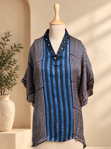 [KARH2450] Ajrakh Modal Short Kaftans 5015 