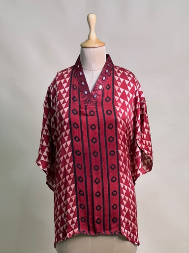 [KARH2450] Ajrakh Modal Short Kaftans 5015 